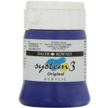 Daler Rowney Pintura acrílica sistema 3 Phthalo Blue [Phthalocyanine]