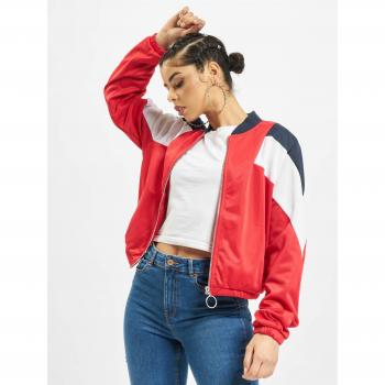 Urban Classics Women's 3-Tone Track Jacket - Red Flash, Navy Blue, White