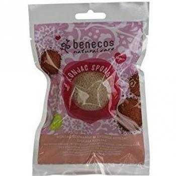Benecos Konjac Sponge with Red Clay for Delicate Skin
