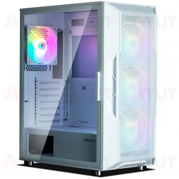 Zalman I3 Neo White ATX Mid Tower Case with 4x120 RGB Fans and Tempered Glass