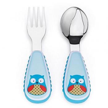 Skip Hop Zoo - Cubiertos, diseño owl, color azul