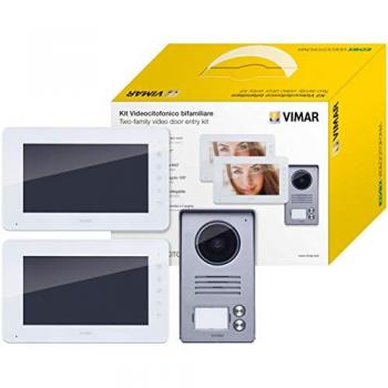 Kit Videocitófono Mural Dúplex 7 a Color con 2 Monitores y Alimentación DIN