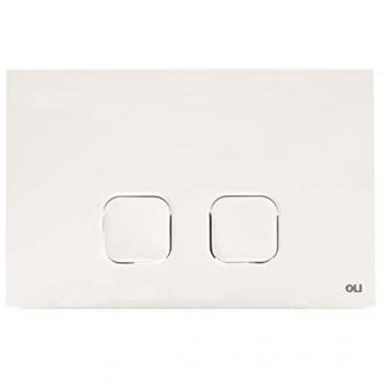 Placa de comando OLI PLAIN Blanca 230mm con Doble Botón para Casetes