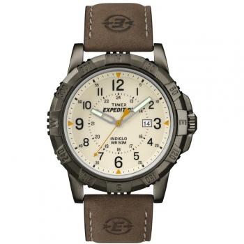 Timex Expedition Men's Quartz Watch Analogue Dial with a Brown Leather Strap Watch T49990