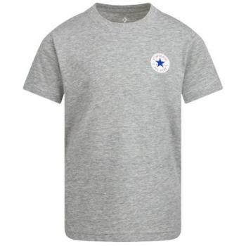 Camiseta de Manga Corta Converse para Niños Gris 13-15 Años Impresa