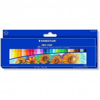 STAEDTLER 241NC25 - Set de 25 Ceras Noris en Estuche, Colores Variados
