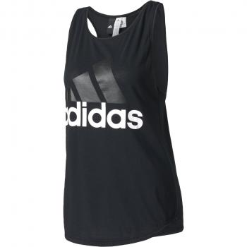 adidas Ess Lin Lo Tank Camiseta sin Mangas, Mujer, Negro