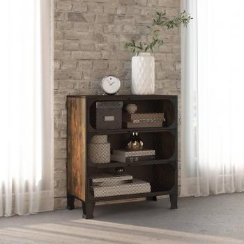 vidaXL Storage Cabinet Rustic Brown 72x36x82 cm Metal and MDF