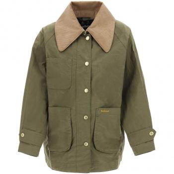 Barbour Women's Midi Hutton T - Khaki, Size 12 (LSP0081)