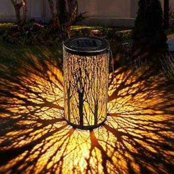 Linterna Solar Exterior Jardin GolWof Farol Solar Exterior Impermeable Luce de Linterna LED Luz Colgante Solar del Jardín Decoracion para Jardín Césped Patio al Aire Libre Partido Navidad