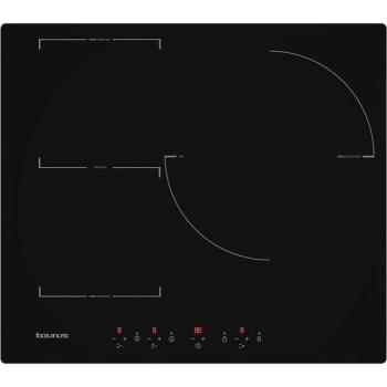 Placa de Inducción Taurus I603FMT - 3 Zonas de Cocción, 60cm, 3500W, Negro