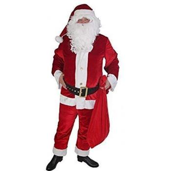 Desconocido Déguisement du Père noël Américain Luxe (Standard - Size unique jusqu´au 54