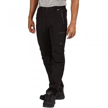Regatta Men's Highton Water-repellent Walking Trousers, Black, Size 40 R
