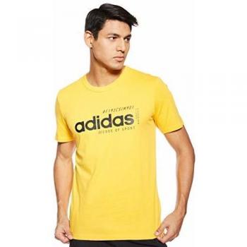 adidas M BB T Camiseta, Hombre, oroact, L