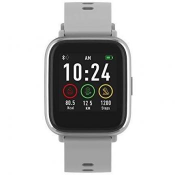 Denver Reloj Inteligente SW-161GREY Bluetooth. Monitor Actividad Deportiva. Sensor de frecuencia cardíaca. Impermeable. Muestra notificaciones Desde el móvil. Compatible iOS y Android. Gris