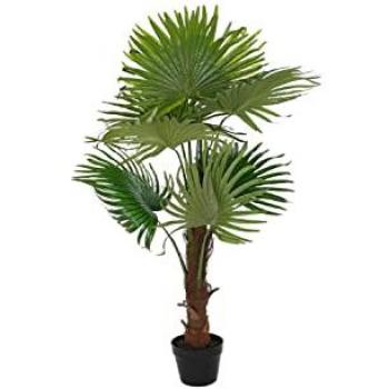 Planta Decorativa Artificial Palmera Verde 120 cm - Realista y Elegante