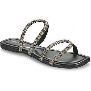 Sandalias Negras de Piel con Tiras y Pedrería para Mujer Gioseppo Bonifay - Modelo de Temporada