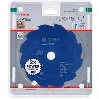 Disco de Sierra Circular Bosch Expert para Madera 160 x 1,5 mm, 12 Dientes, Accesorio para Sierras Inalámbricas