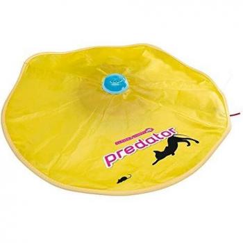 Ferplast Juguete electrónico Interactivo para Gatos Predator, Disco Giratorio con una Alfombrilla y una Varilla, Que simula la Cola de un ratón moviéndose, Cuatro velocidades, Ø 61 x 8 cm