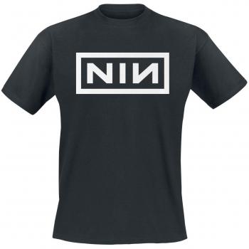 Nine Inch Nails Classic White Logo T-Shirt - Black - M - 100% Cotton, Jersey