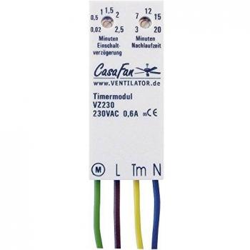 Módulo Temporizador CasaFan VZ 230 Blanco, Ajustable de 3 a 20 Minutos para Control de Luz y Ventilación