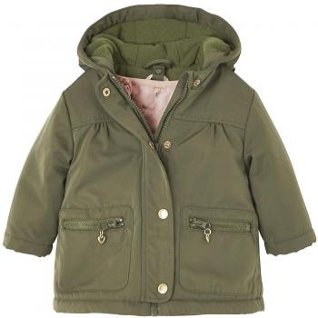 VERTBAUDET Parka 3 en 1 bebé niña con Chaqueta Acolchada Desmontable Verde Oscuro Liso 6-9 Meses, 71CM