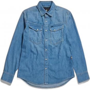 G-Star Raw Men's Slim Fit Denim Overshirt in Faded Cricket Blue