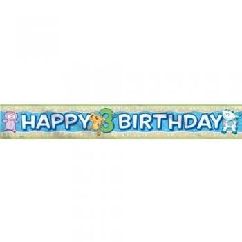 Foil Banner - Babys 3rd cumpleaños
