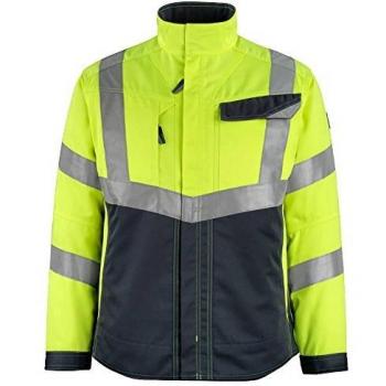 Chaqueta de Trabajo Hi-vis Oxford MASCOT Amarillo/Navy Oscuro - XL