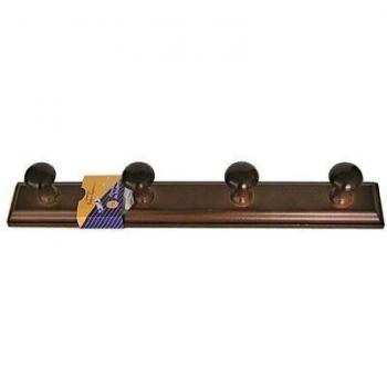 Percha Madera 4 Pomos Nogal 134