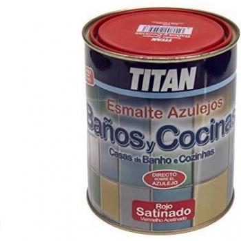 Titan M112277 - Esmalte azulejos baño-cocina rojo 750 ml