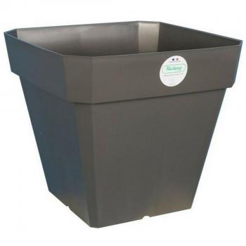 Maceta Riviera 65 L Gris oscuro 49 x 49 x 45 cm Gris Cuadrada