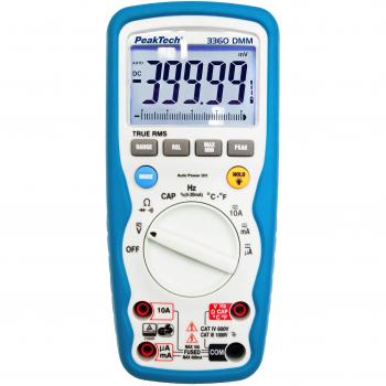 Multímetro Digital TRMS PeakTech 3360 - 40,000 Cuentas, Medición de Voltaje, Corriente, Resistencia, Frecuencia, Capacidad y Temperatura