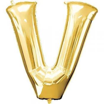 amscan 3299201 - Globo de Aluminio con Letra V, 86,36 cm