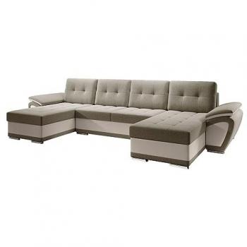 Sofá rinconero Arvada 115 con función de descanso y caja de ropa de cama, dimensiones 336x157x97cm