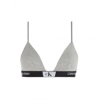 Calvin Klein Women's Sustainable Organic Cotton Unlined Triangle Bra CK96 Grey XL