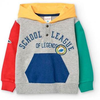 Sudadera de niño Boboli colour block con capucha y bolsillo de canguro