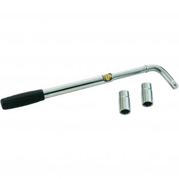 Cartrend 50155 Llave de tuerca de rueda con 2 repuestos, anchos de llave 17, 19, 21 y 23 mm
