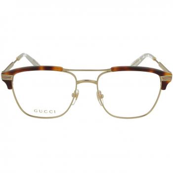 Gucci GG0241O-001-54 Brillengestell, Gold/Havana, 54.0 Unisex Adulto