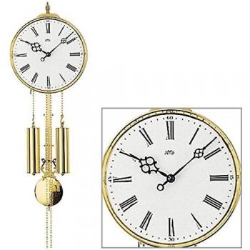 Reloj de Pared Pendular AMS H348, Color Dorado, Altura 10cm