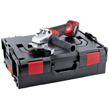 Amoladora Angular Flex LBE 125 18.0-EC, 18V, 125mm, con variación de revoluciones y freno, sin batería, incluye L-BOXX