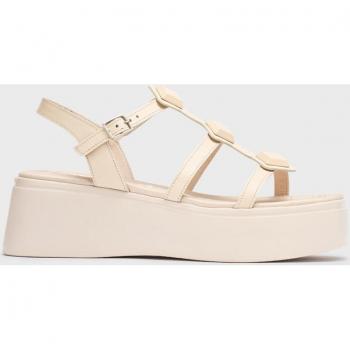 Sandalias de mujer en piel con tiras y plataforma