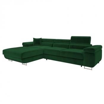 Sofá rinconero Comfivo S102 con función de descanso y caja de ropa de cama, 280 x 170 x 70 cm