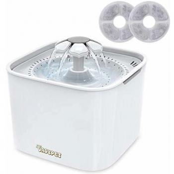 DADYPET Bebedero Gatos, Fuente silencioso para Gatos 2L Bebedero Automático Fuente de Agua para Mascotas Gatos Perros 3 Modos Ajustable con 2 Filtros de Carbón Activado