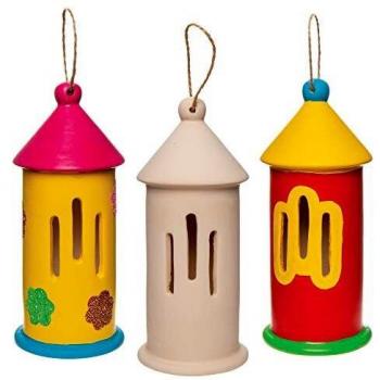Baker Ross-Casa de Mariposas de cerámica – Pack de 2 Kits de Pintura para niños para diseñar, Decorar y Aprender, Color