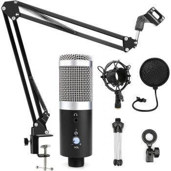 Micrófono de condensador USB BM 800 para PC, Karaoke y grabación en estudio
