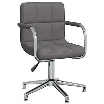 Silla de oficina giratoria tela gris oscuro ajustable confortante ejecutiva escritorio ordenador