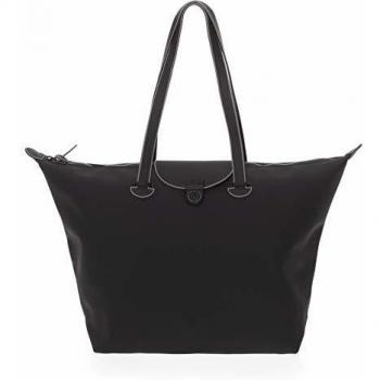 Mandarina Duck - Bolso al hombro de Poliuretano para mujer Negro Negro 50 x 32 x 19 cm