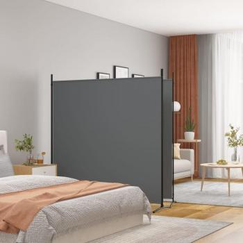 vidaXL 2-Panel Room Divider Anthracite 348x180 cm Fabric