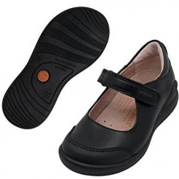 Merceditas colegial Biomecanics 181121, cierre de velcro, puntera reforzada, color negro, piel, talla 32 EU (13 Bebé UK)